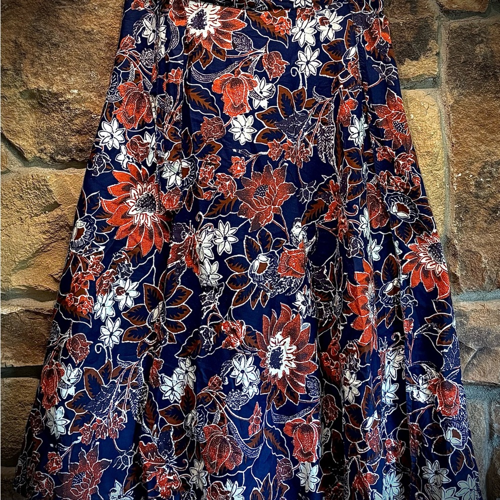Rare Vintage 1970’s Mr Hank Wrap Skirt, Size L, 39” Waist, Floral Print